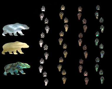 Bear Peg Head Inlays