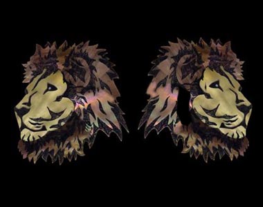 Lion Shell Inlay Lion Heads Inlay